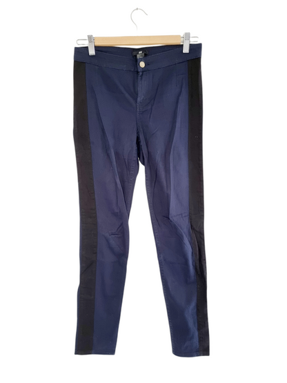 Pantalon bleu marine avec bande noir sur les côtés (SIZE : 36)