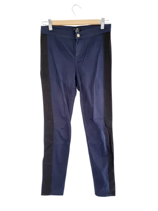 Pantalon bleu marine avec bande noir sur les côtés (SIZE : 36)