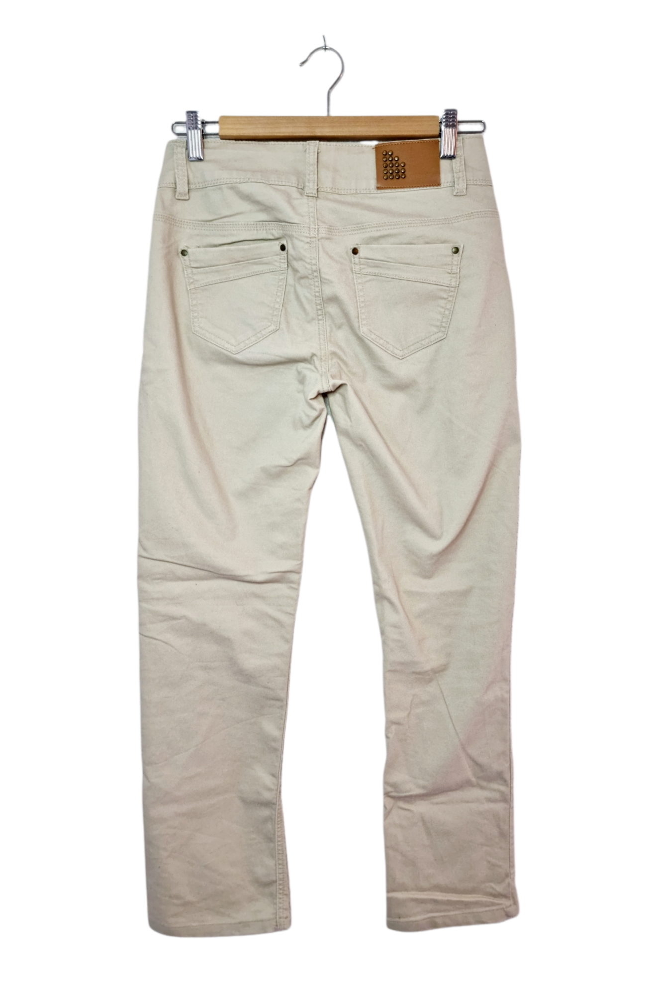 Pantalon coupe droite couleur vanille (SIZE : 36)