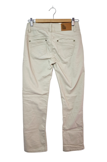 Pantalon coupe droite couleur vanille (SIZE : 36)