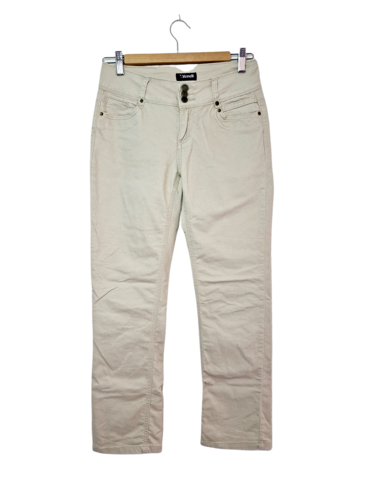 Pantalon coupe droite couleur vanille (SIZE : 36)