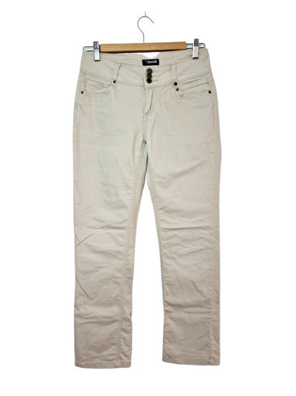 Pantalon coupe droite couleur vanille (SIZE : 36)
