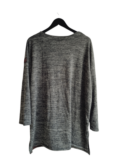 Robe grise avec carreaux et boutons apparents (SIZE : XL)