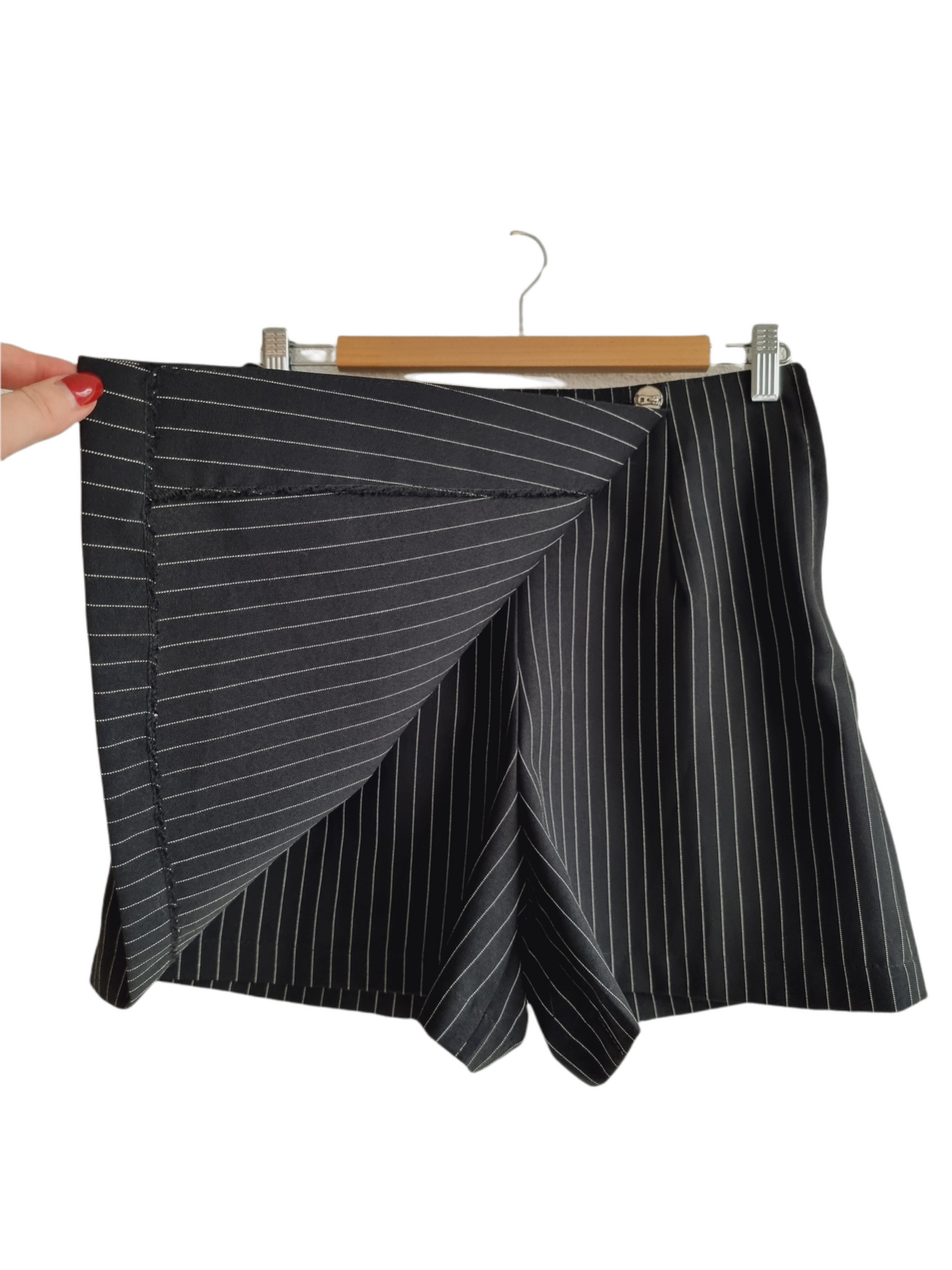 Tailleur short/jupe & blazer rayé noir & blanc (SIZE : T3)