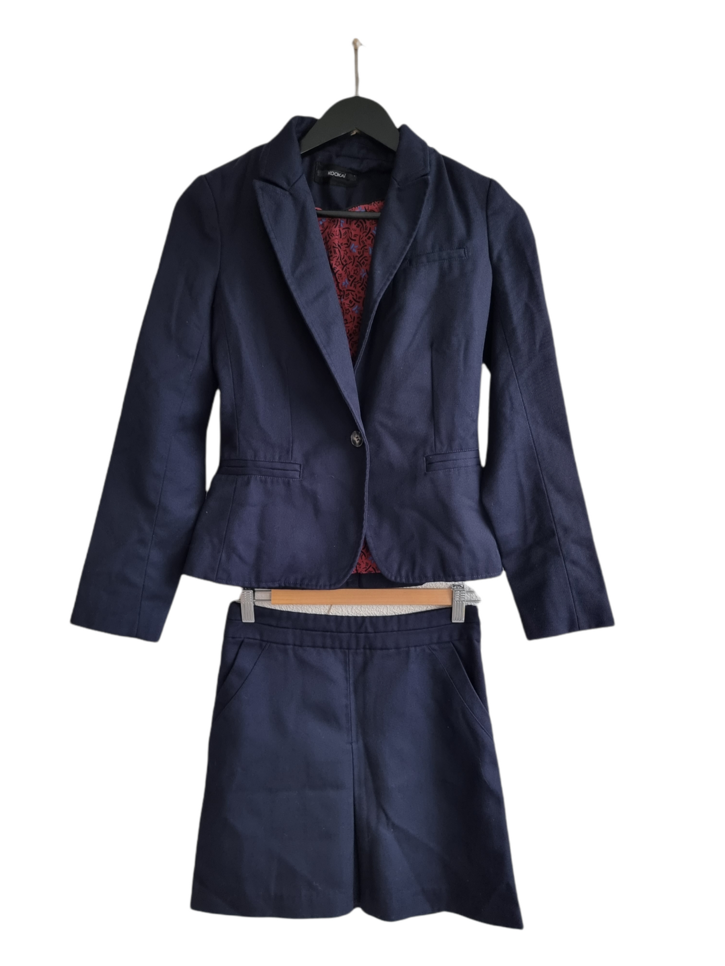Tailleur blazer & jupe bleu marine (SIZE : 34)