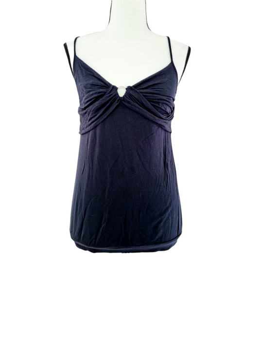 Top noir avec boucle centrale (SIZE : S)