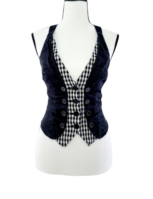 Gilet sans manche noir & blanc (SIZE : XS/34)