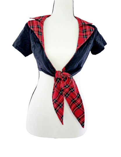 Boléro noir à carreaux (SIZE : S)