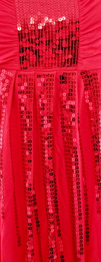 Top rouge avec perles en sequin (SIZE : M)