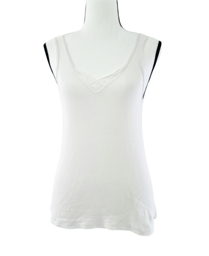 Débardeur col en V & dentelle (SIZE : S)