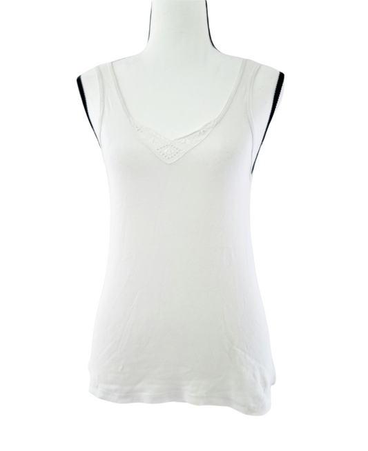 Débardeur col en V & dentelle (SIZE : S)