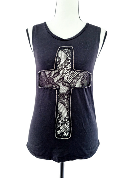 Débardeur avec croix en dentelle (SIZE : XXS)