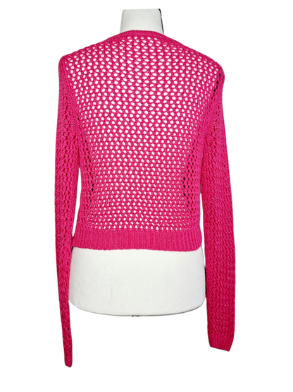 Crop top manches longues en crochet (SIZE : S)