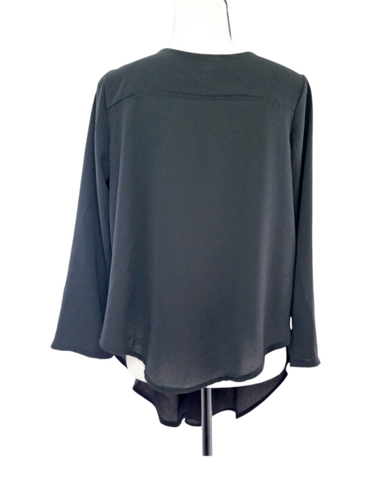 Blouse noire ouverte dans le dos (SIZE : M)