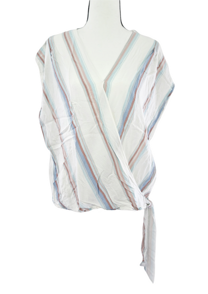 Blouse sans manches, cache-coeur (SIZE : XL)