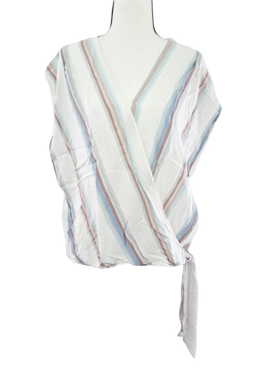 Blouse sans manches, cache-coeur (SIZE : XL)