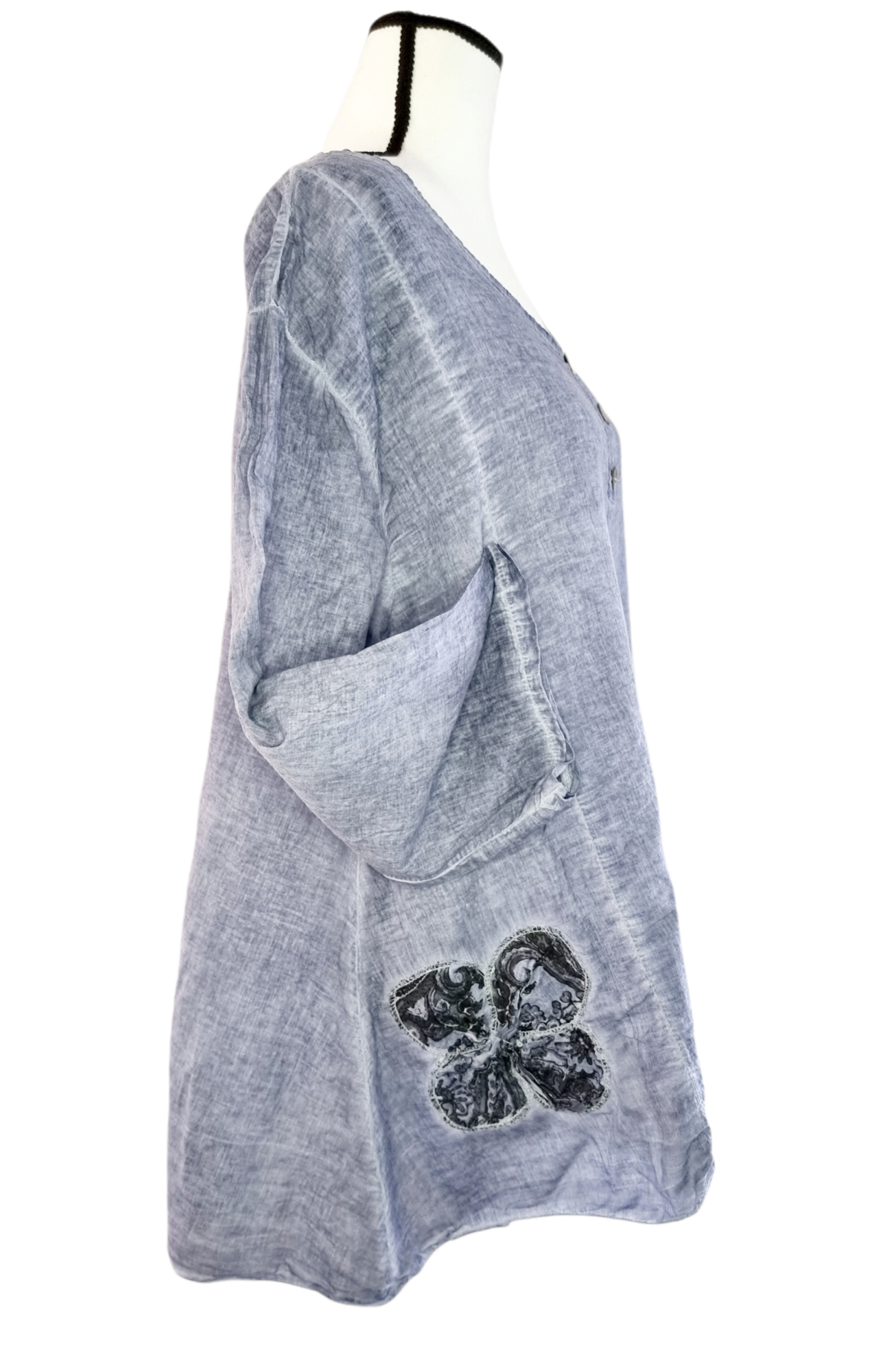 Blouse légère avec fleur décorative (SIZE : 46/48)