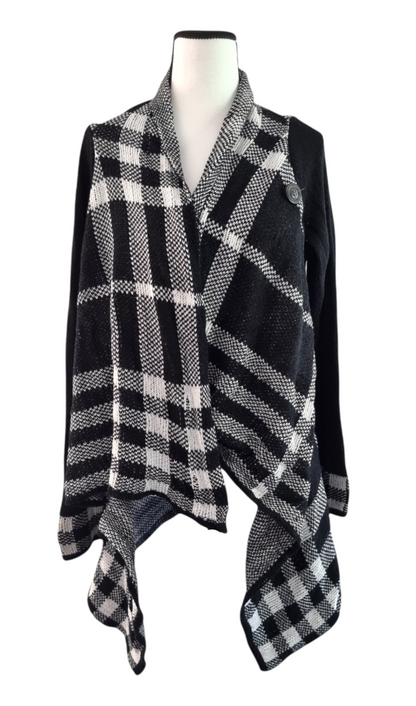 Cardigan noir & blanc (SIZE : L)