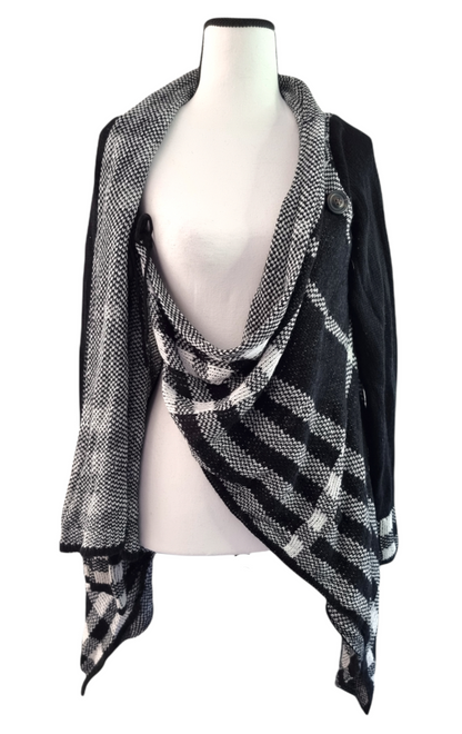 Cardigan noir & blanc (SIZE : L)