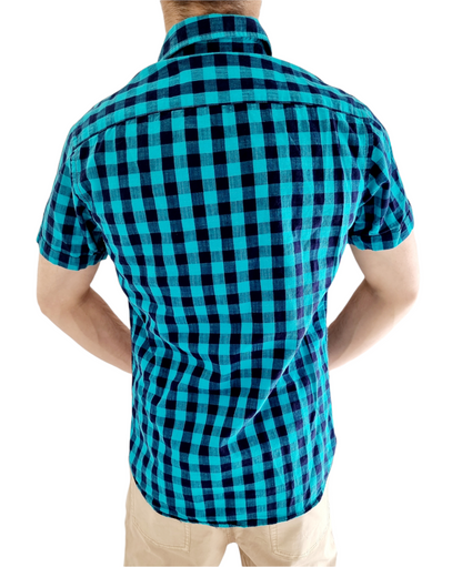 Chemise manches courtes à carreaux (SIZE : S)
