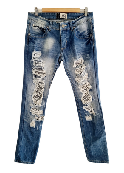 Jeans skinny déchiré (SIZE : 33)
