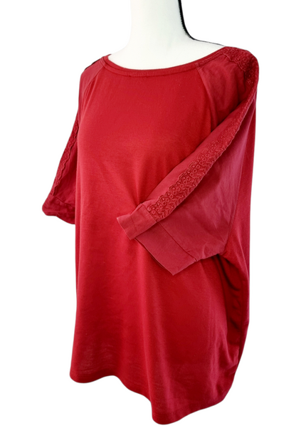 T-shirt rouge chauve-souris (SIZE : XL)