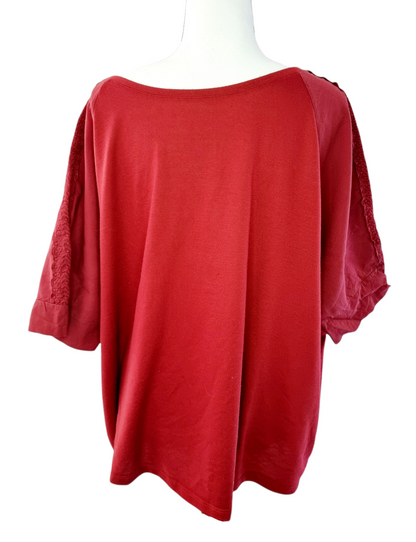 T-shirt rouge chauve-souris (SIZE : XL)
