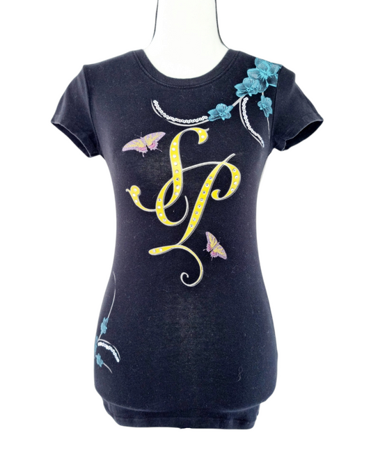 T-shirt South Pole papillons & fleurs (SIZE : S)