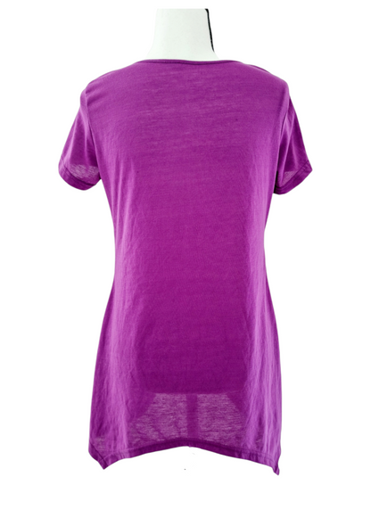 T-shirt avec boutons apparents & effet plissé (SIZE : M)