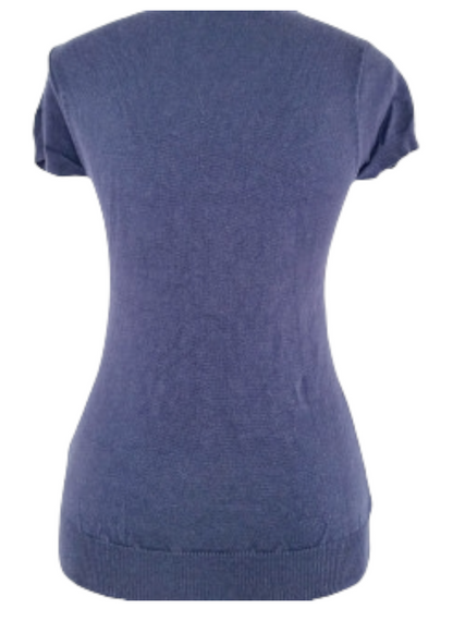 T-shirt col rond bleu marine (SIZE : S)