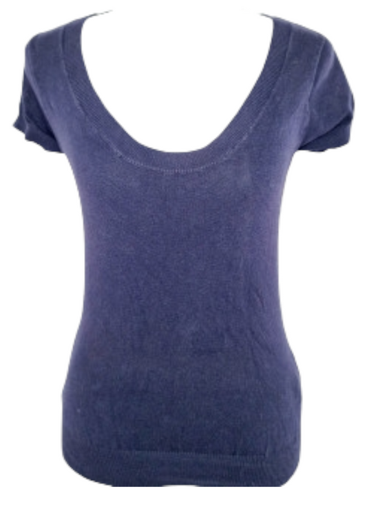 T-shirt col rond bleu marine (SIZE : S)
