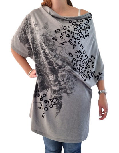 T-shirt oversize léopard (SIZE : XL)