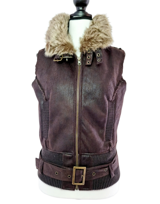 Gilet col fausse fourrure (SIZE: S)