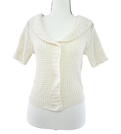 Gilet en maille à manches courtes (SIZE : XS)