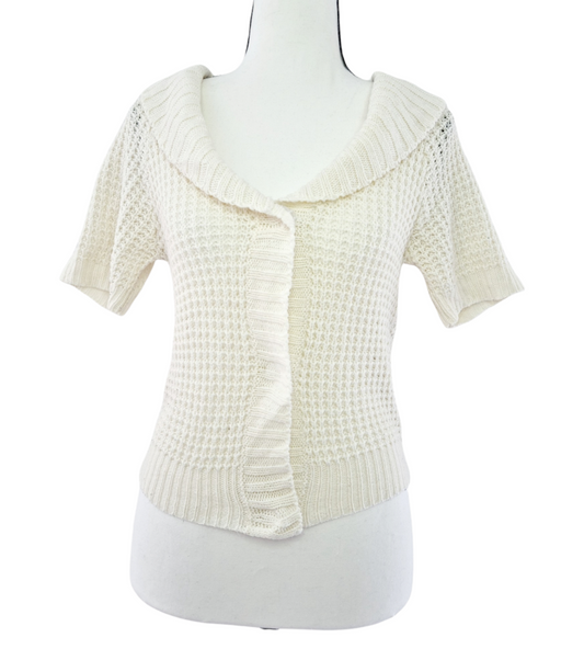 Gilet en maille à manches courtes (SIZE : XS)