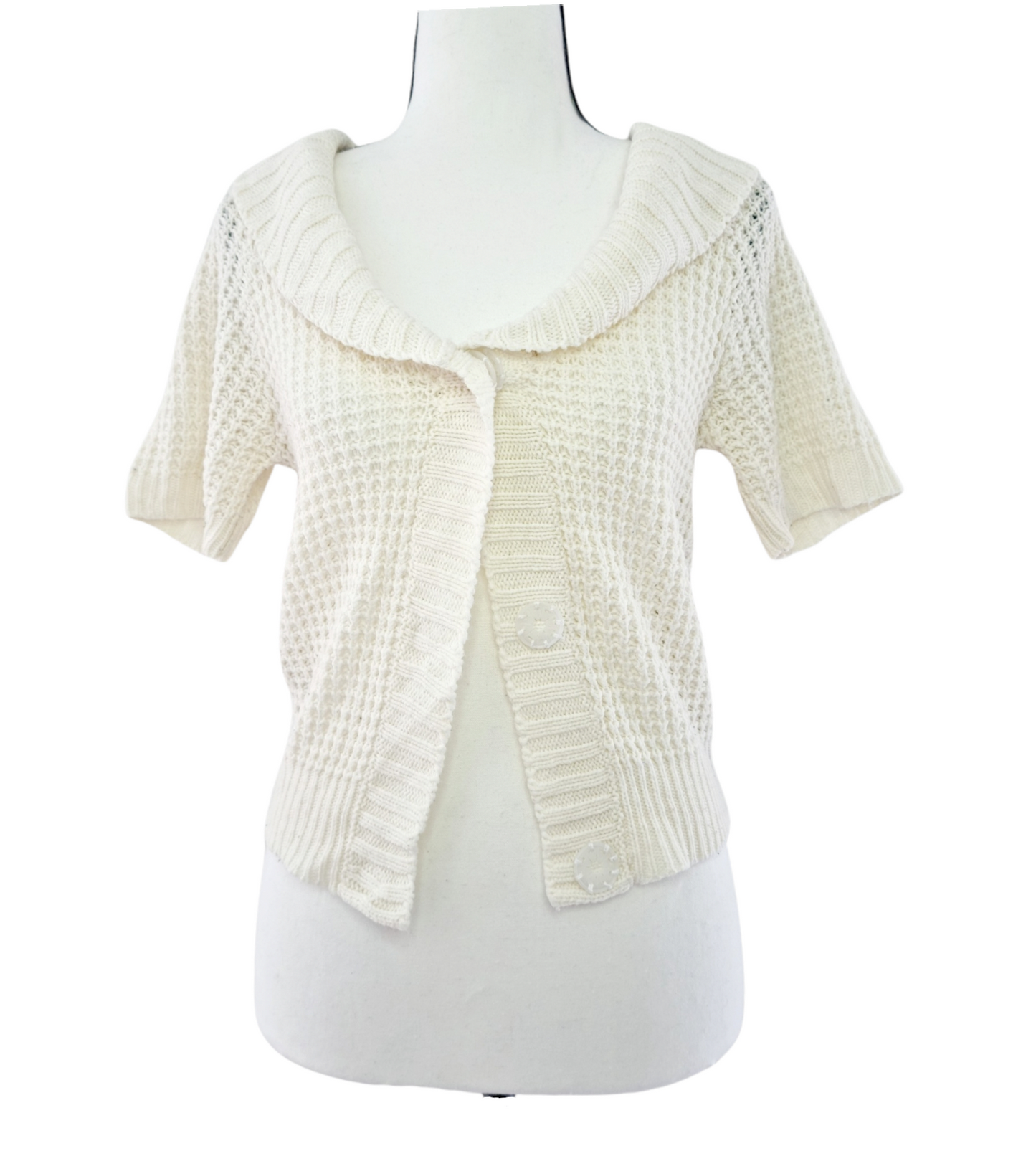 Gilet en maille à manches courtes (SIZE : XS)