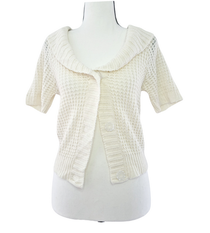 Gilet en maille à manches courtes (SIZE : XS)