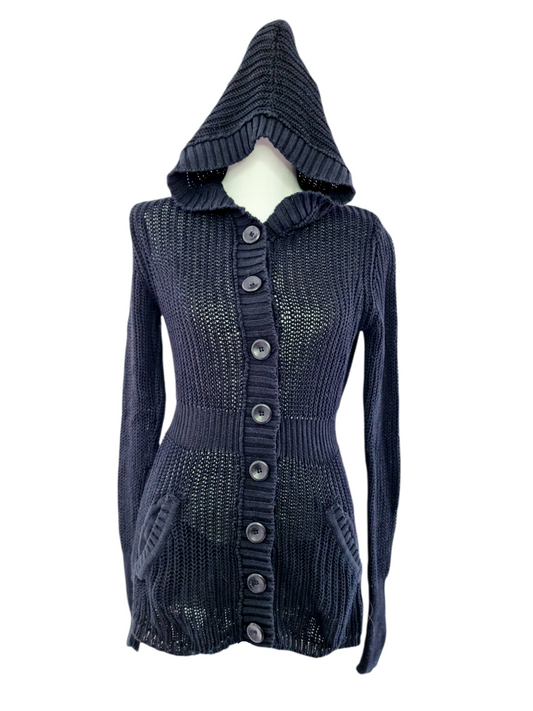 Jaquette à capuche en tricot (SIZE : XS)