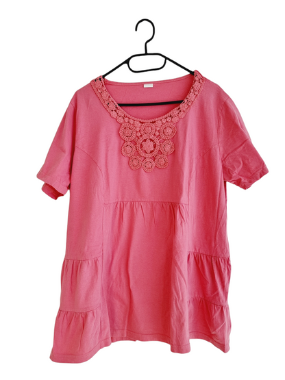 T-shirt rose brodé (SIZE : EUR 46)