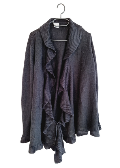 Cardigan noir long (SIZE : 50/52)
