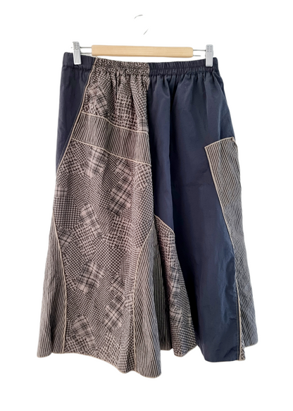 Jupe mi-longue motif pied de poule (SIZE : T6 = 48)
