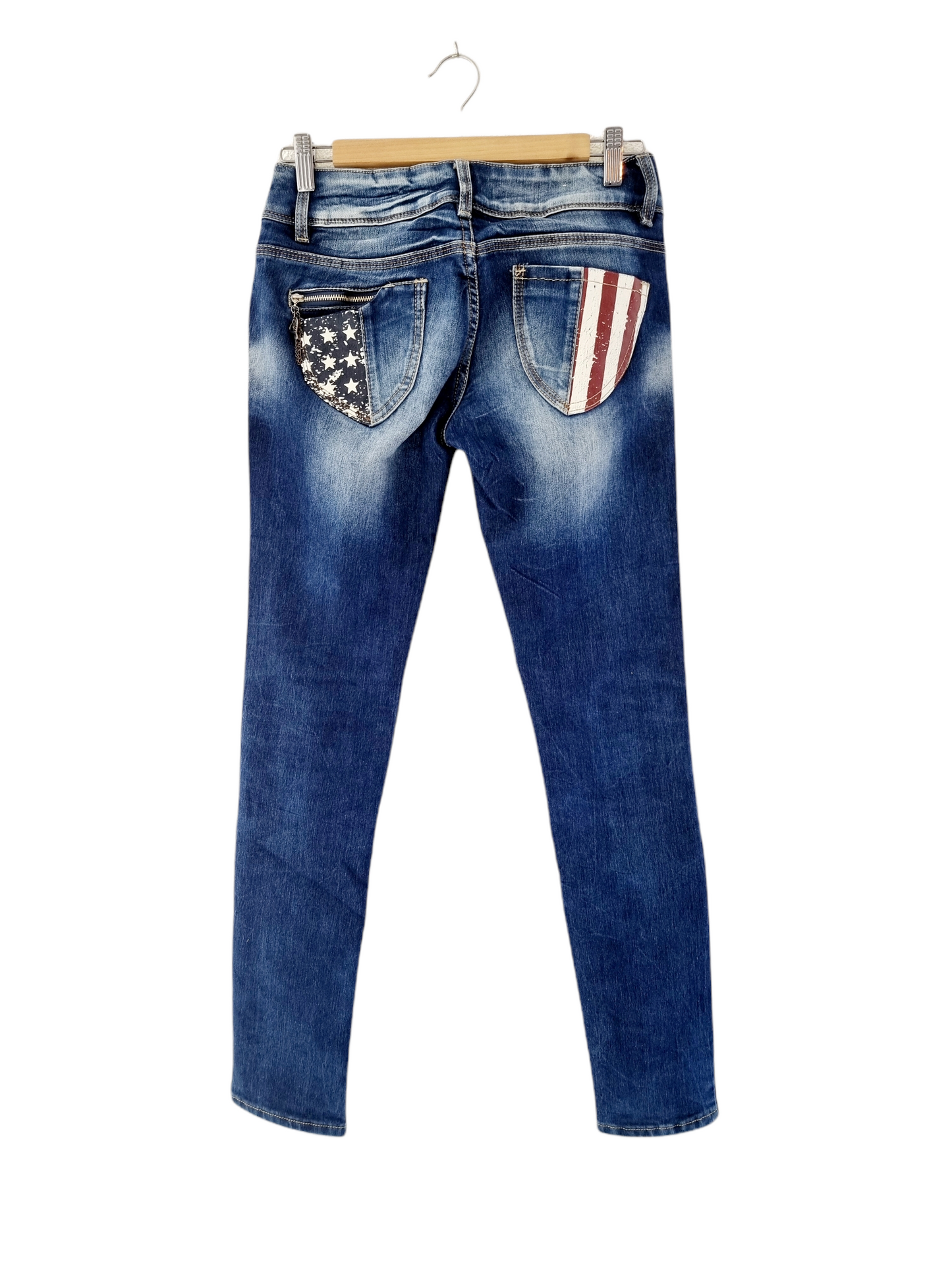 Jeans boyfriends USA avec strass (SIZE : 36)