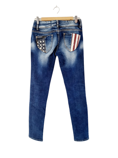 Jeans boyfriends USA avec strass (SIZE : 36)