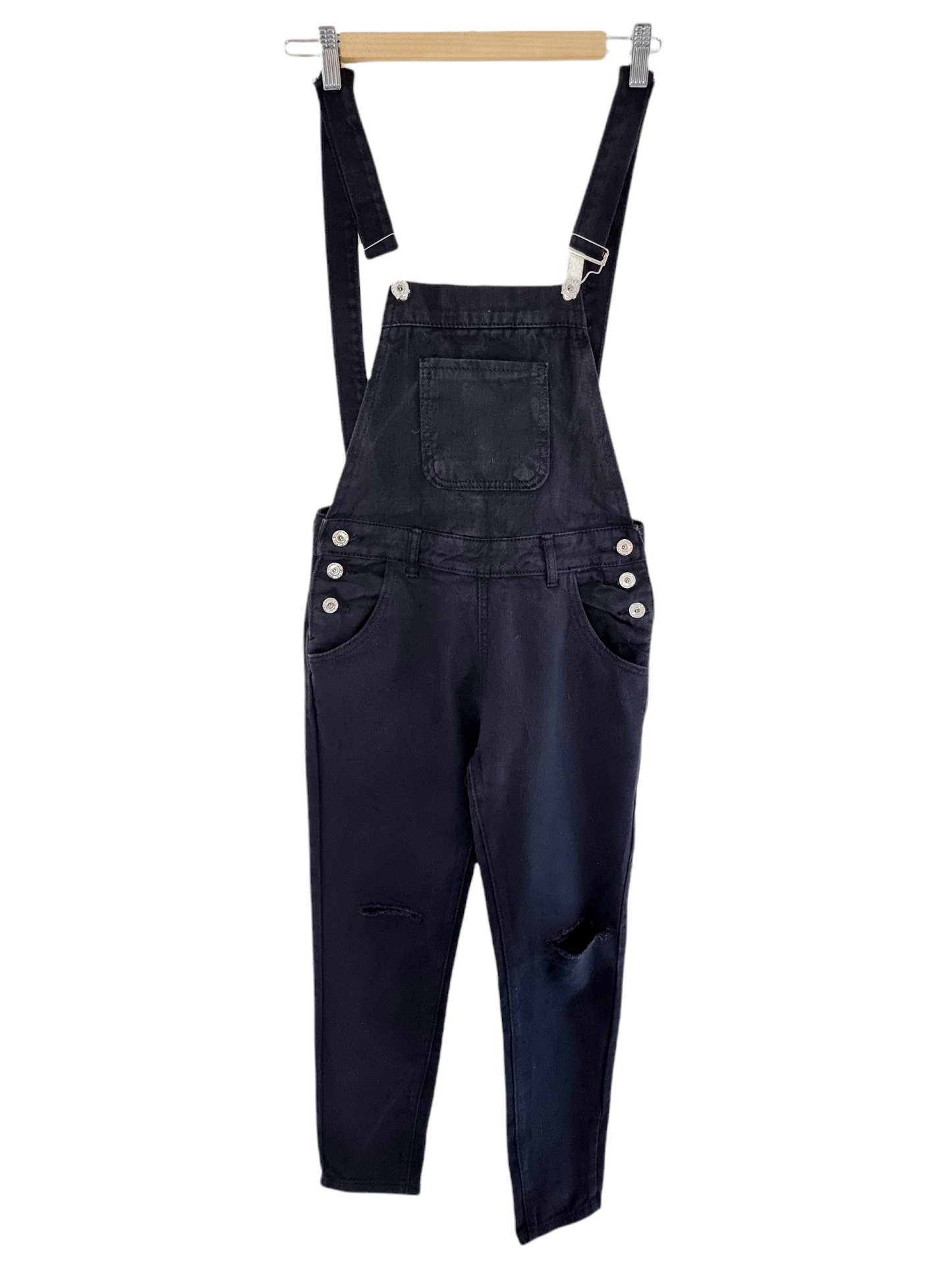 Salopette jeans noir (Size : M/enfant)