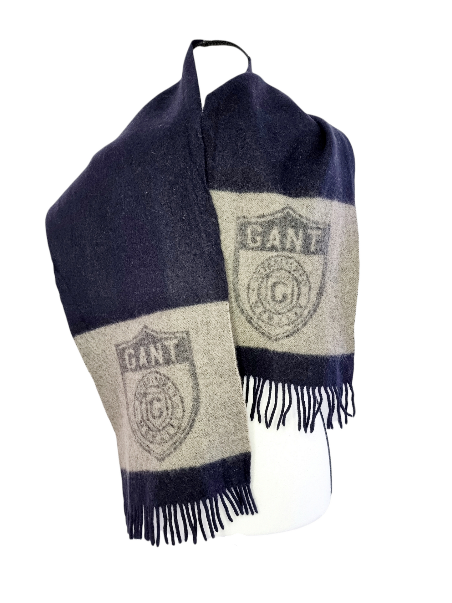 Echarpe Gant bleu foncé/beige