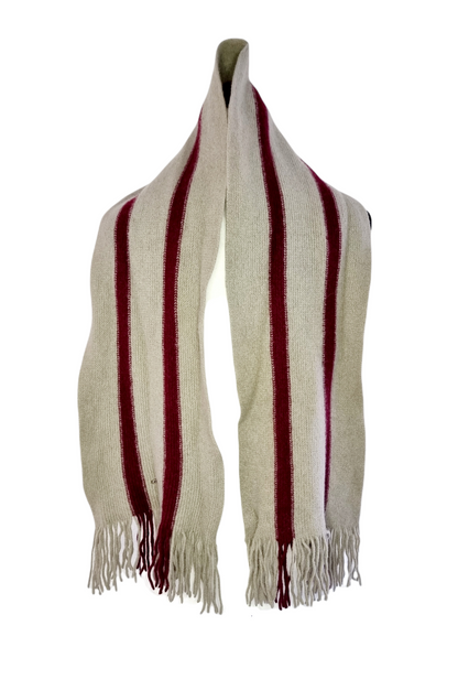 Echarpe Gant beige/bordeaux
