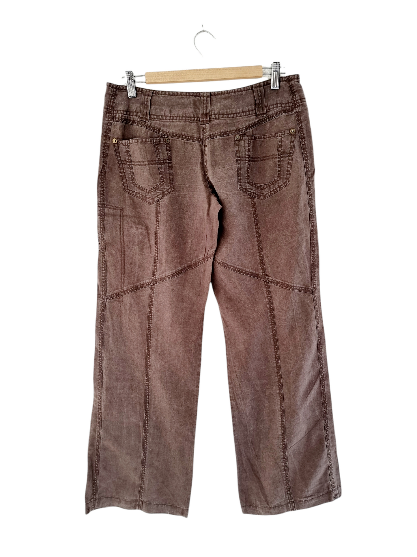 Pantalon large et léger brun (SIZE : 38)