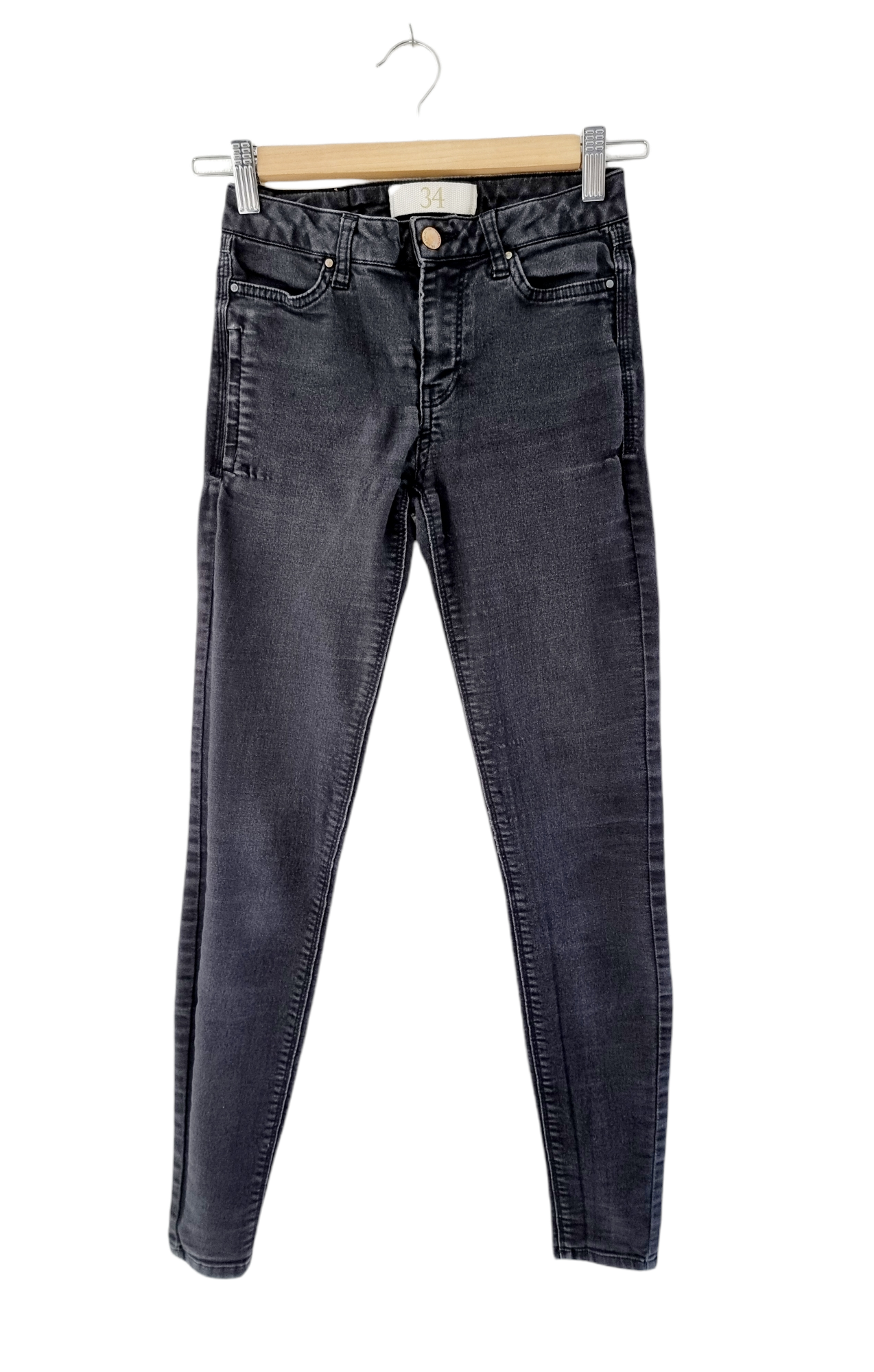 Jeans noir Zara Basic Denim Dept. (SIZE : 34)