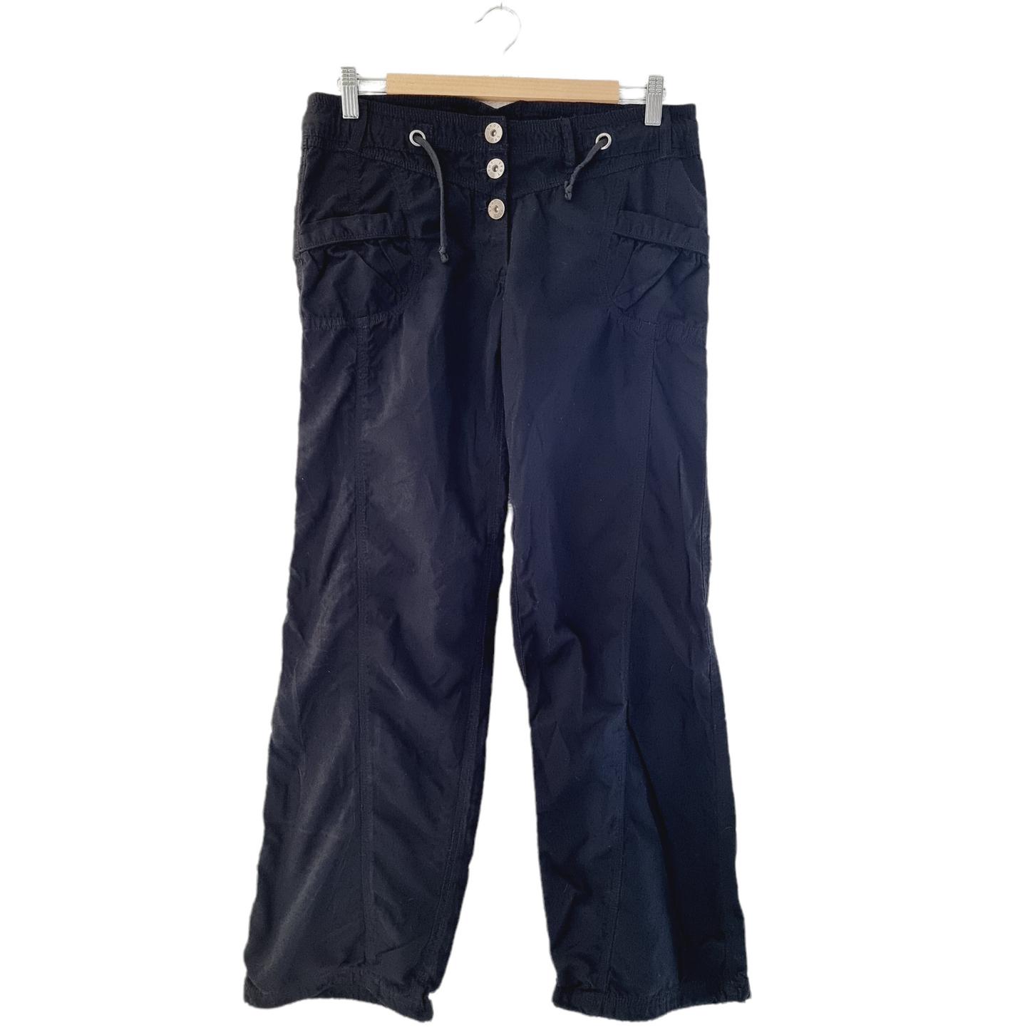 Pantalon large noir réglable aux chevilles (SIZE : 42)