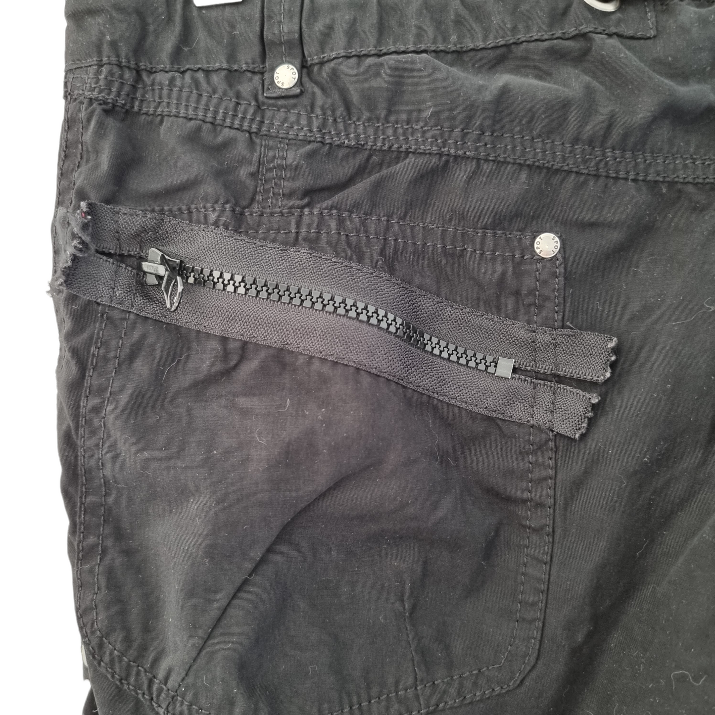 Pantalon large noir réglable aux chevilles (SIZE : 42)